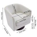 Livingandhome Linen Upholstered Swivel Armchair