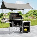 Breeins Aluminum Camp Kitchen with Zippered Storage and Camp Tables