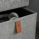 HOMCOM Shoe Bench With Seat, Shoe Storage Bench With Fabric Drawers