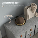 HOMCOM Shoe Bench With Seat, Shoe Storage Bench With Fabric Drawers