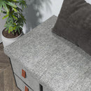 HOMCOM Shoe Bench With Seat, Shoe Storage Bench With Fabric Drawers