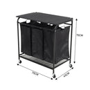 Lifeideas 3-Section Laundry Trolley with Wheels