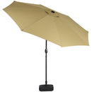 Patio Umbrella Large 3M Traditional Parasol with Plastic Base