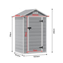 Livingandhome Garden Plastic Storage Shed with Lockable Hinged Door