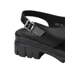 Open Toe Heeled Sandals - Black