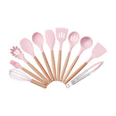 Livingandhome 11-piece Silicone Kitchen Utensil Set for Nonstick Cookware