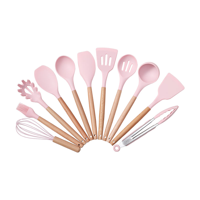 Livingandhome 11-piece Silicone Kitchen Utensil Set for Nonstick Cookware