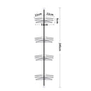 Lifeideas 4-Tier Corner Shower Shelf Rack
