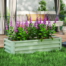 Outsunny Raised Garden Bed Elevated Planter Box for Flowers Light Green