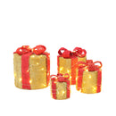 Lifeideas 4-Piece Christmas Gift Box Decorations with LED Lights