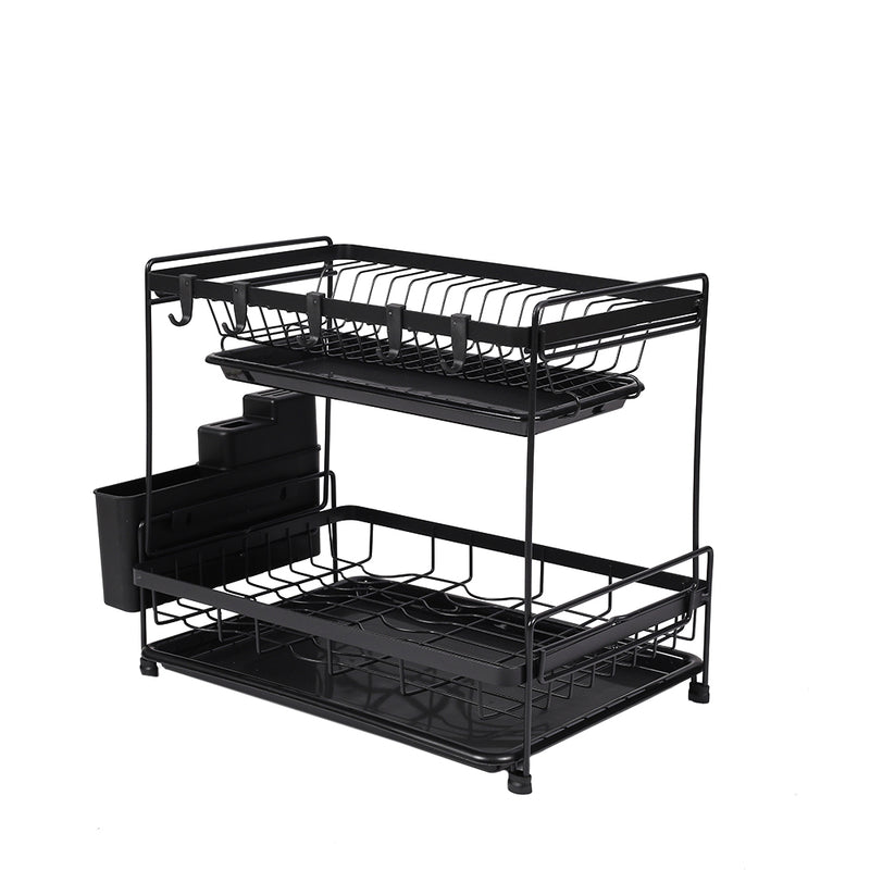 Livingandhome 2 Tier Dish Drying Rack With Drainboards