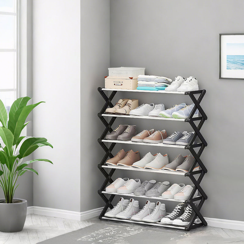 Lifeideas Foldable Multi-Tier Metal Shoe Rack