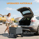 Outsunny Folding Trolley On Wheels, Garden Cart With Openable Sides