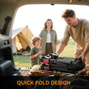 Outsunny Folding Trolley On Wheels, Garden Cart With Openable Sides