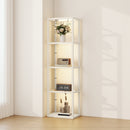 HOMCOM LED Floor Lamp with Glass Shelves, Dimmable Room Lamp