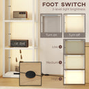 HOMCOM LED Floor Lamp with Glass Shelves, Dimmable Room Lamp