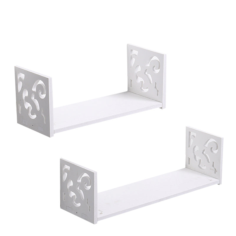 Livingandhome Modern Set of 2 U-Shaped Wall Floating Shelves