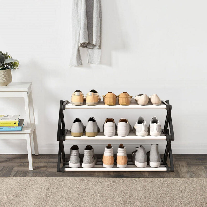 Lifeideas Foldable Multi-Tier Metal Shoe Rack