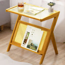 Livingandhome Small Bamboo End Table