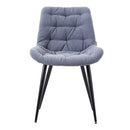 Livingandhome Teddy Fabric Dining Chair with Wooden Frame