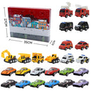 Kidkid Christmas Advent Calendar with 24 Pull-Back Car Toys
