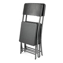 Breeins Foldable 3-Piece Bistro Set with Rattan-Style Table and Chairs