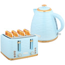 HOMCOM Kettle and Toaster Set 1.7L Kettle & 4 Slice Toaster, Light