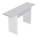 Livingandhome Rectangular Wood Table with Lower Shelf