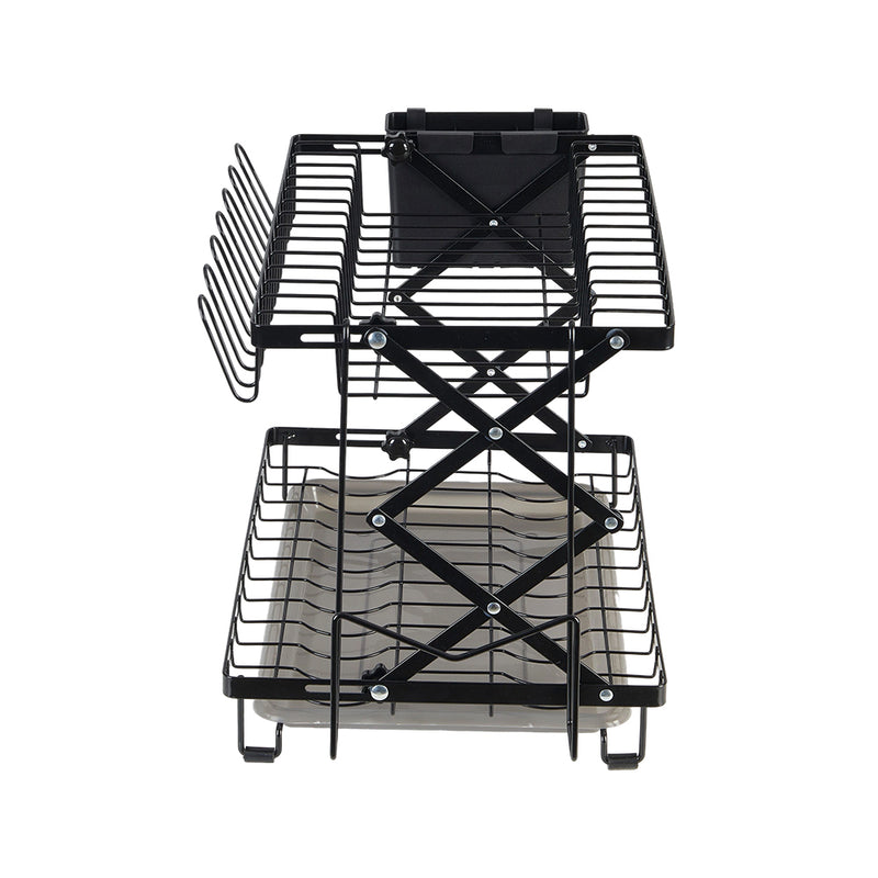 Lifeideas Foldable 2-Tier Dish Drying Rack with a Drip Tray