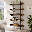 Livingandhome Industrial 5 Tier Open Shelf Bookcase Unit