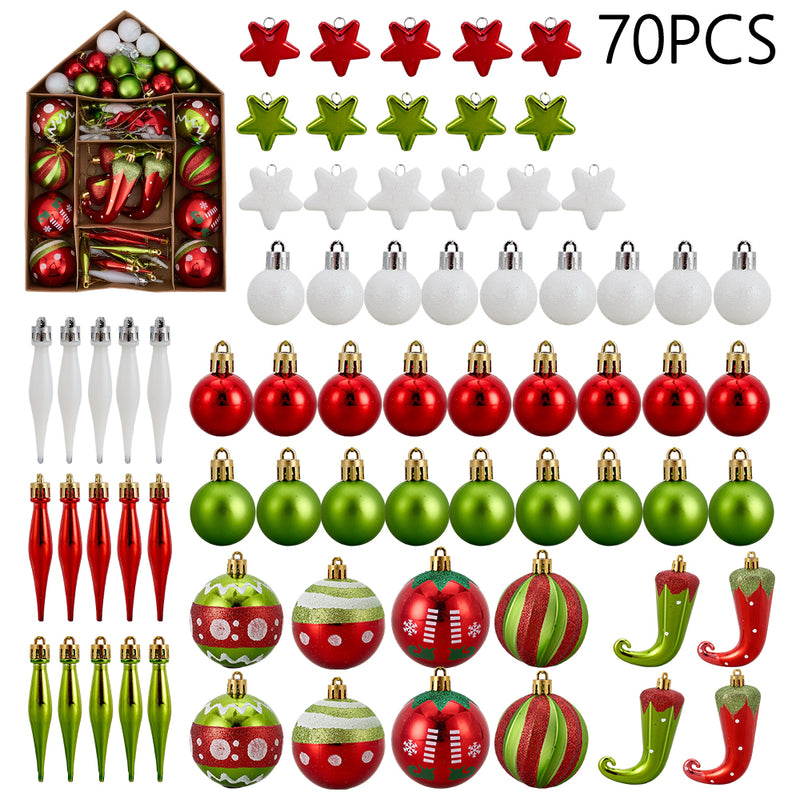 Lifeideas 70-Piece Christmas Tree Ornaments Set for Holiday Decorations
