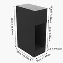 Livingandhome Black Bedside Table with a Drawer