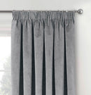 Luxury Enhanced Living Grey Velvet, Supersoft, 100% Blackout, Thermal Curtains with Tape Top - Pair