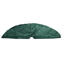 1.2m Soft Dark Green Velour Christmas Tree Skirt with Gold Star Print