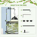 PawHut Reptile Lamp Stand, Adjustable Lamp Holder with Hook Hanging Base