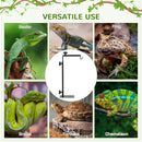PawHut Reptile Lamp Stand, Adjustable Lamp Holder with Hook Hanging Base
