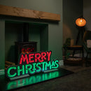 1m Light up Merry Christmas Infinity Light Decoration with Red and Green LEDs