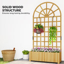 Outsunny Wooden Raised Planter with Lattice Trellis for Climbing Plants