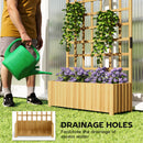 Outsunny Wooden Raised Planter with Lattice Trellis for Climbing Plants