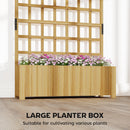 Outsunny Wooden Raised Planter with Lattice Trellis for Climbing Plants