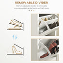 HOMCOM Modern Shoe Cabinet with 2 Flip Drawers and Adjustable Shelves, White