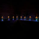 Set of 8 Battery Operated LED Multi Coloured Star Path Lights Christmas Decoration with Timer