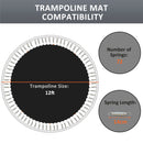 SPORTNOW Trampoline Mat with 72 V-Hooks, for 12ft Trampoline