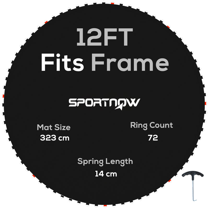 SPORTNOW Trampoline Mat with 72 V-Hooks, for 12ft Trampoline