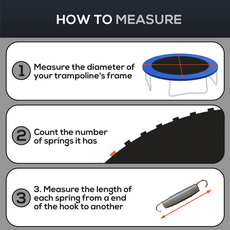 SPORTNOW Trampoline Mat with 72 V-Hooks, for 12ft Trampoline