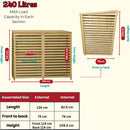 1.34m x 1.2m Large Wooden Outdoor Garden Double Wheelie Bin Store Storage for 2 Bins