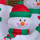 1.5m Light up Christmas Inflatable Snowman Family with 12 White LEDs