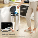 HOMCOM 42L Sensor Bin, Stainless Steel Kitchen Bin With Automatic Close