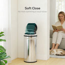 HOMCOM 42L Sensor Bin, Stainless Steel Kitchen Bin With Automatic Close