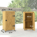 Outsunny Wooden Garden Shed, Garden Tool Storage Shed with Shelf Brown